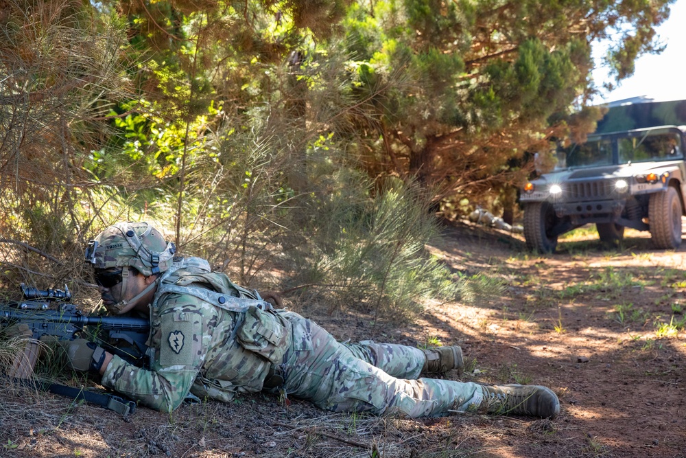 25th ID Soldiers prepare for convoy movement during JPMRC rotation 22-01