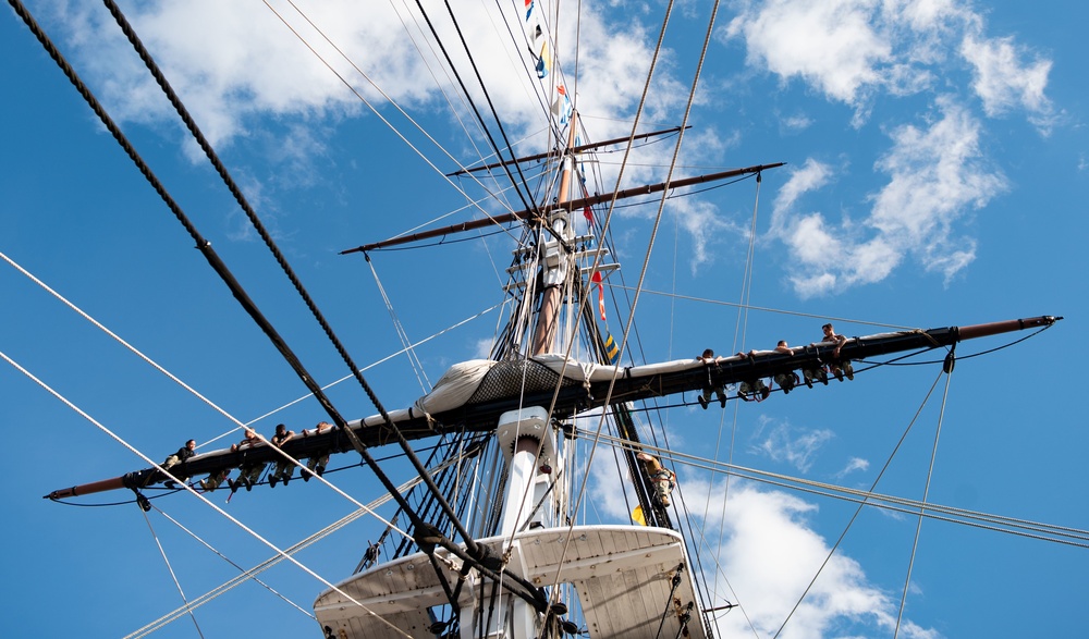 Chief petty officer selectees participate in Chief Heritage Week aboard USS Constitution