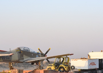 Multi-national forces transport Kuwait aircraft