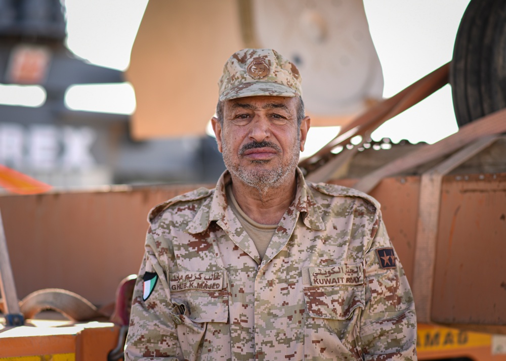 Multi-national forces transport Kuwait aircraft