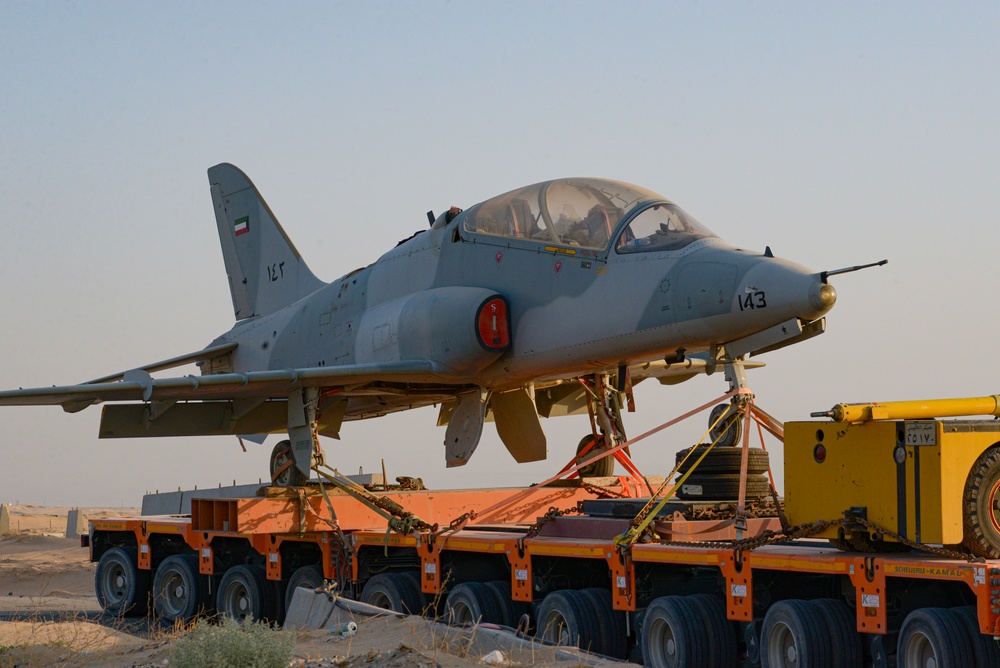 Multi-national forces transport Kuwait aircraft