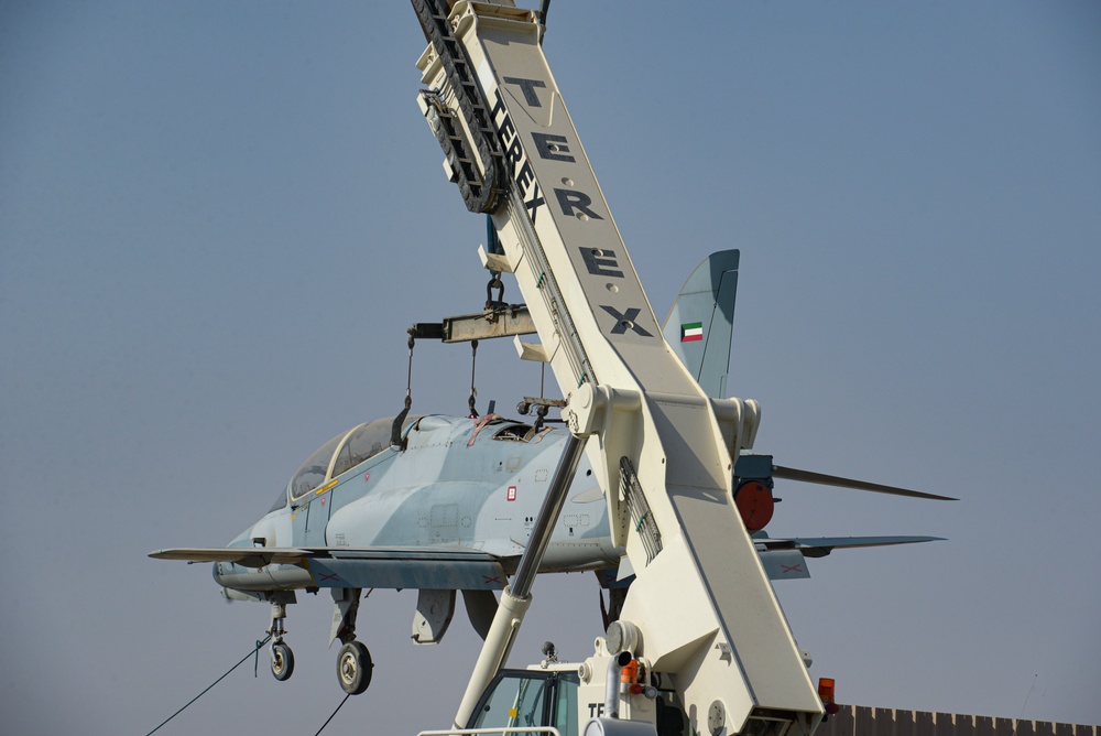 Multi-national forces transport Kuwait aircraft