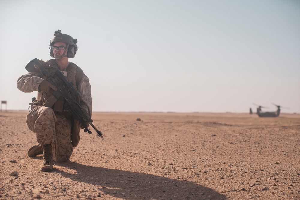 Charlie Company conducts QRF training in Kuwait