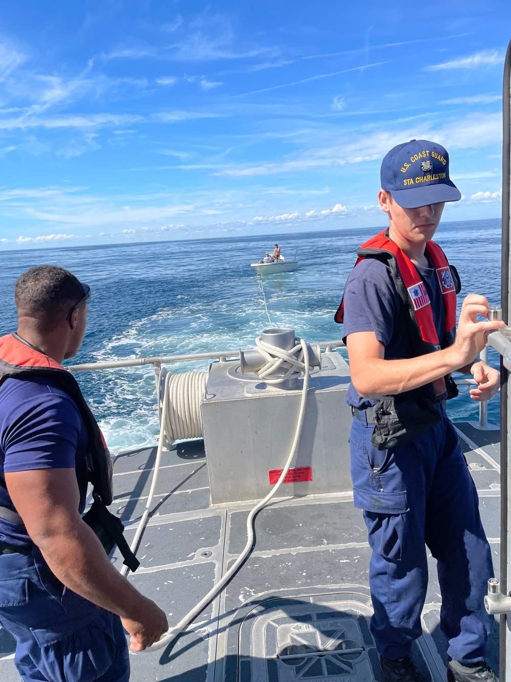 Coast Guard rescues 4 from disabled boat  9 miles east of Charleston