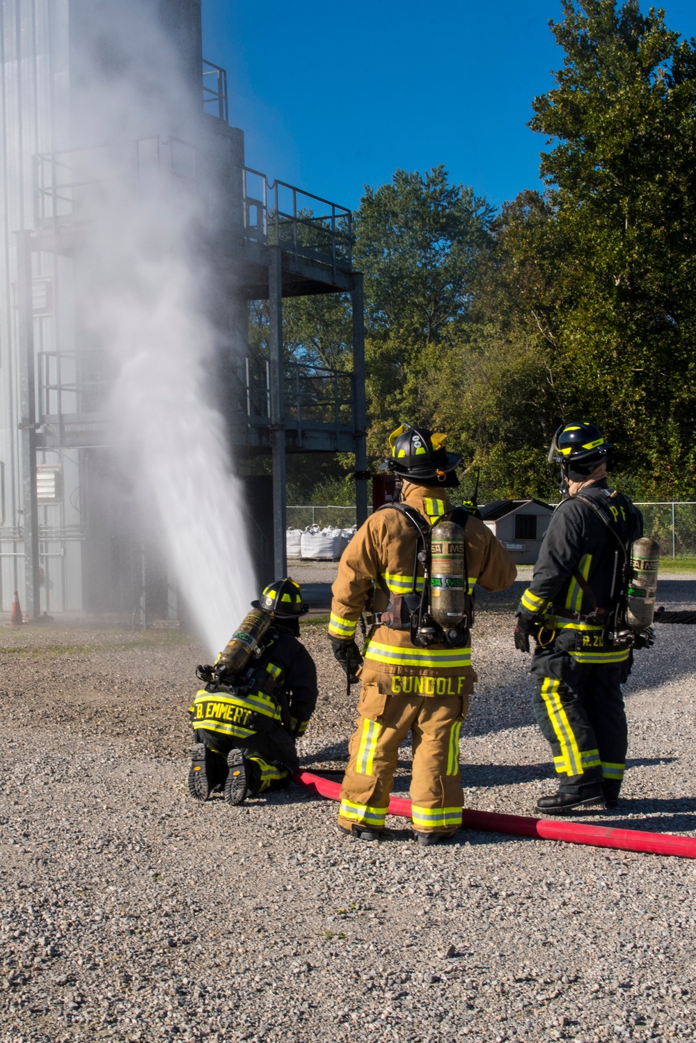 Wright-Patterson firefighters train to keep skills sharp