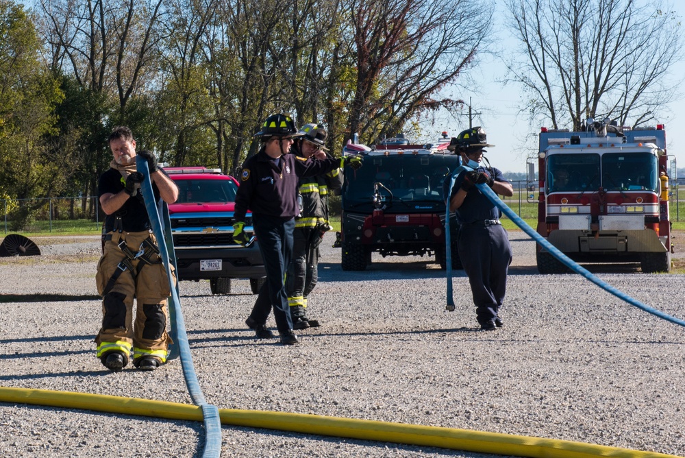 Wright-Patterson firefighters train to keep skills sharp