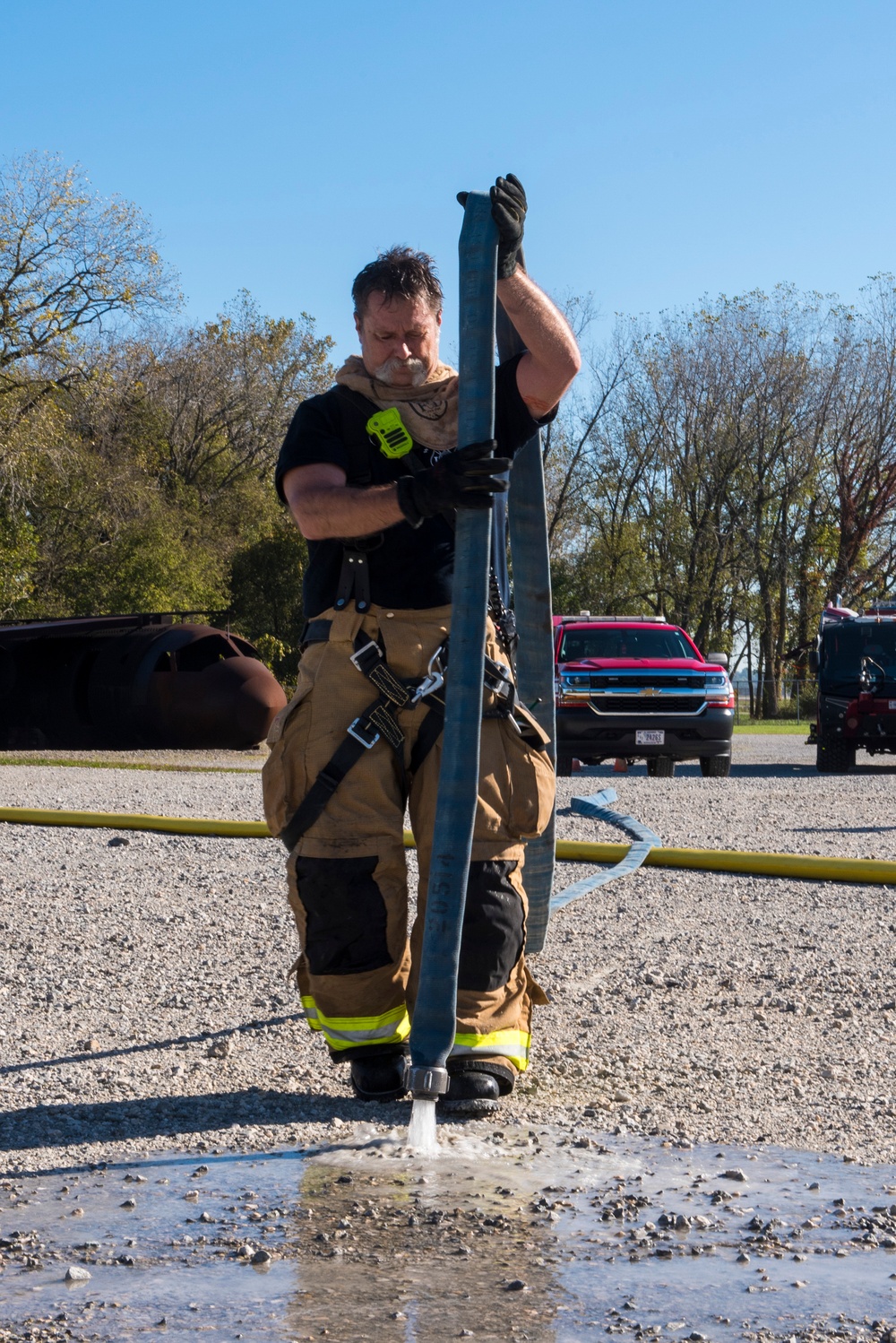 Wright-Patterson firefighters train to keep skills sharp