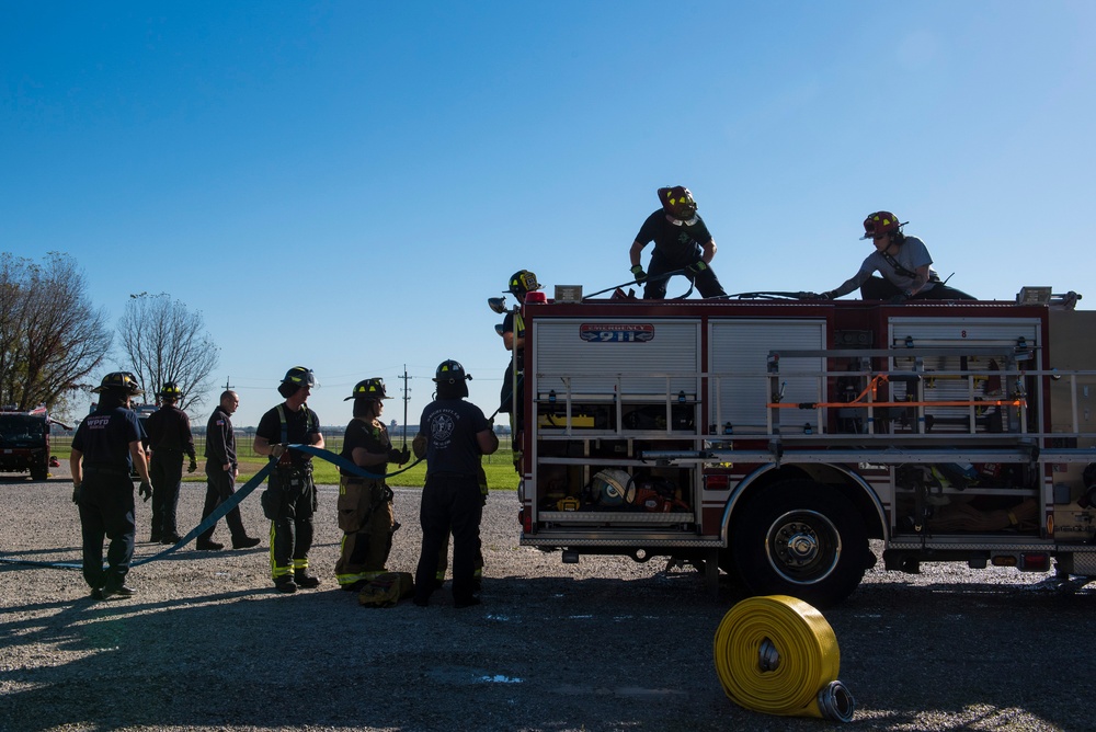 Wright-Patterson firefighters train to keep skills sharp