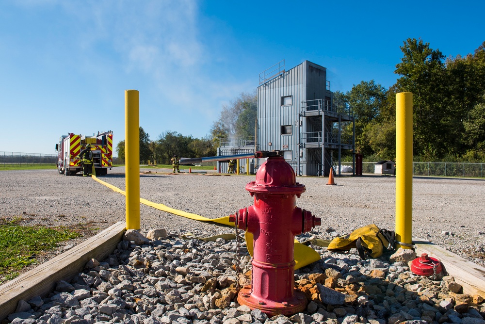 Wright-Patterson firefighters train to keep skills sharp