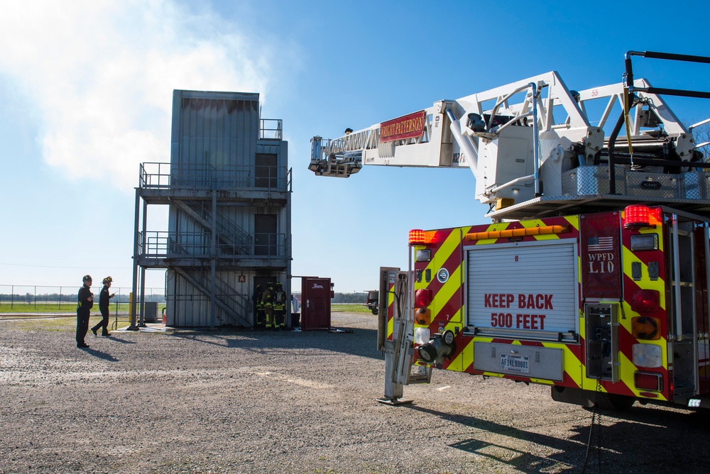 Wright-Patterson firefighters train to keep skills sharp