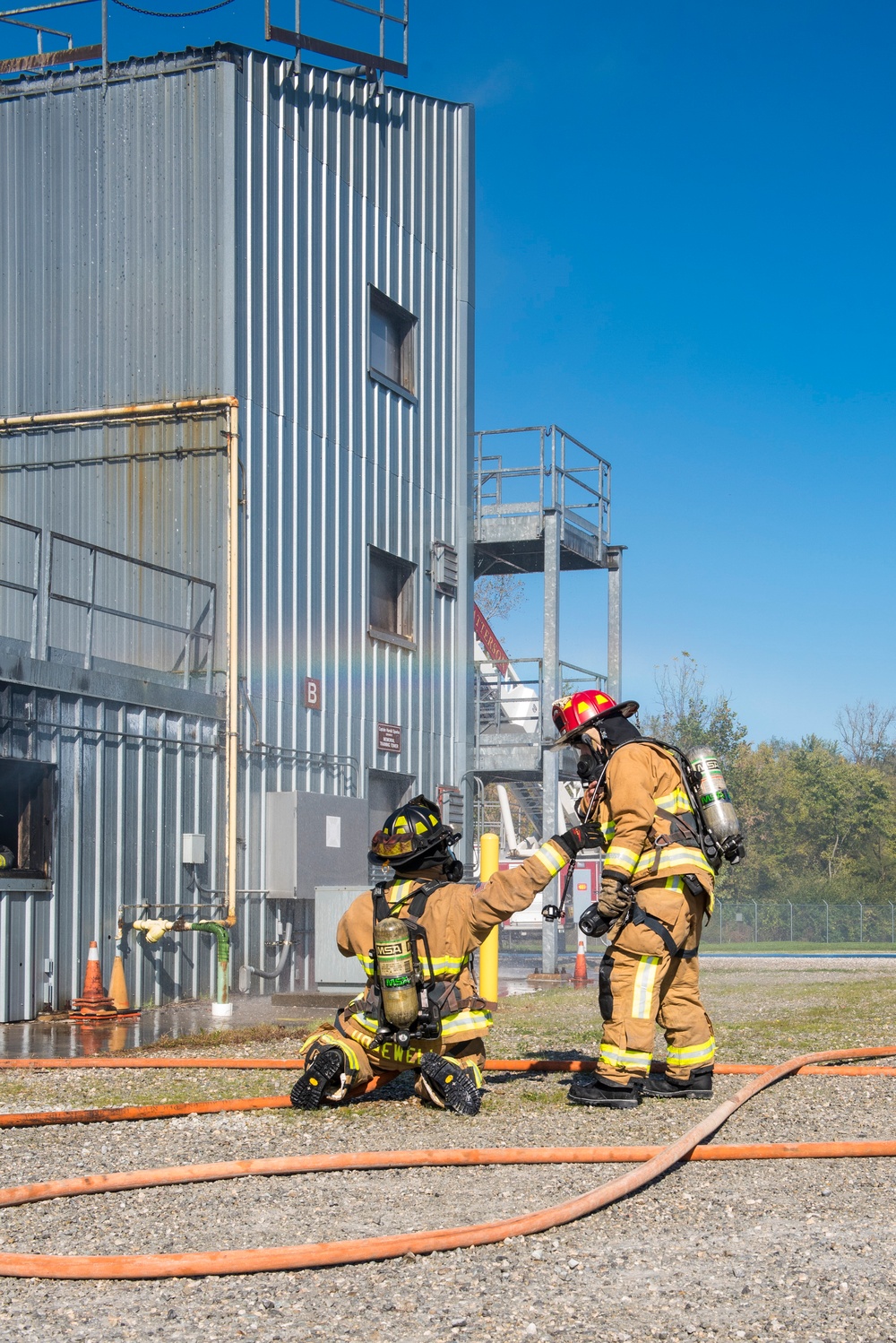 Wright-Patterson firefighters train to keep skills sharp