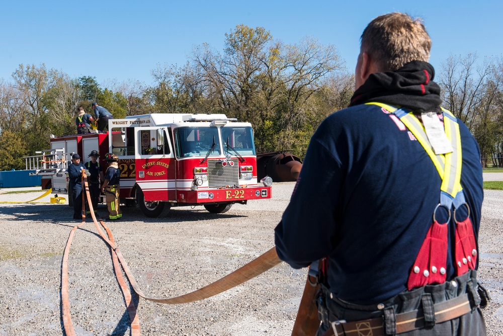 Wright-Patterson firefighters train to keep skills sharp