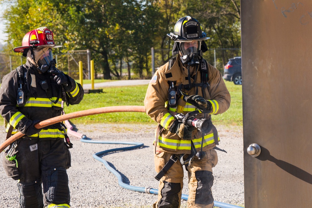 Wright-Patterson firefighters train to keep skills sharp