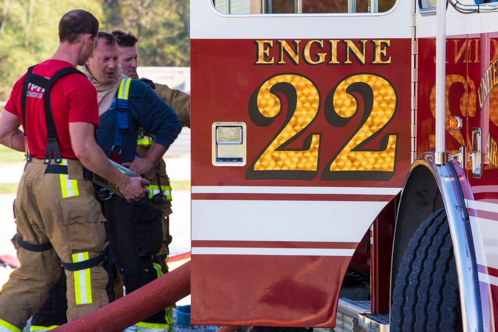 Wright-Patterson firefighters train to keep skills sharp