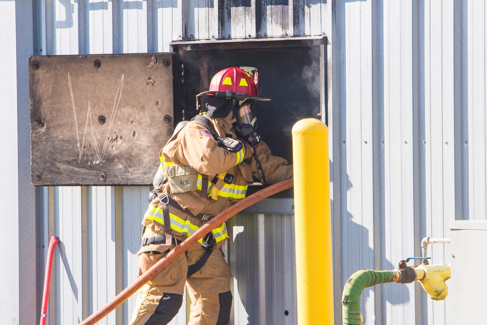 Wright-Patterson firefighters train to keep skills sharp