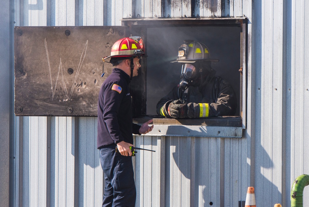 Wright-Patterson firefighters train to keep skills sharp