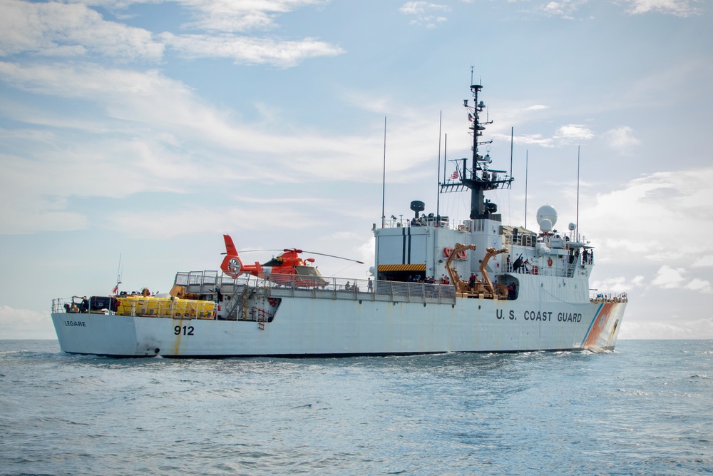 USCGC Legare (WMEC 912) underway for Eastern Pacific patrol