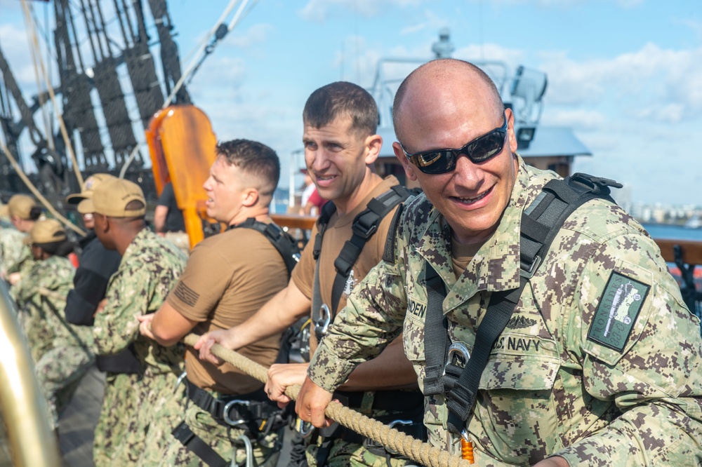 USS Constitution goes underway to celebrate Chief Petty Officer Heritage Weeks