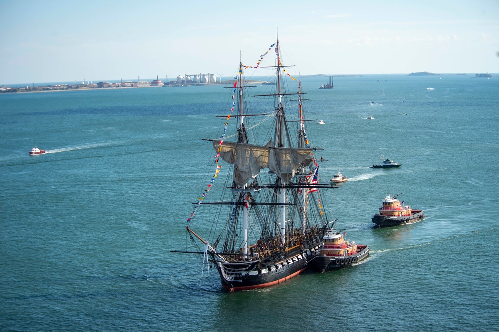 USS Constitution goes underway in honor of Vietnam Veteran