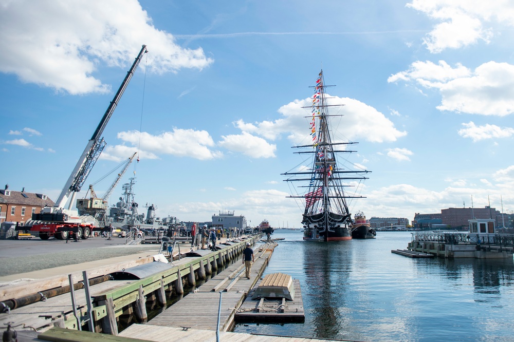 USS Constitution goes underway in honor of Vietnam Veteran