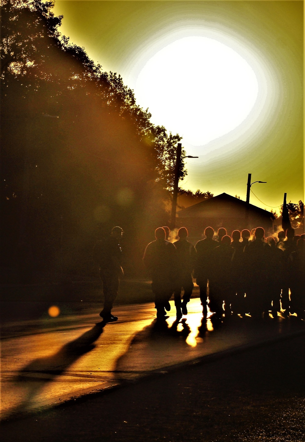 Wisconsin Challenge Academy cadets hold morning march at Fort McCoy