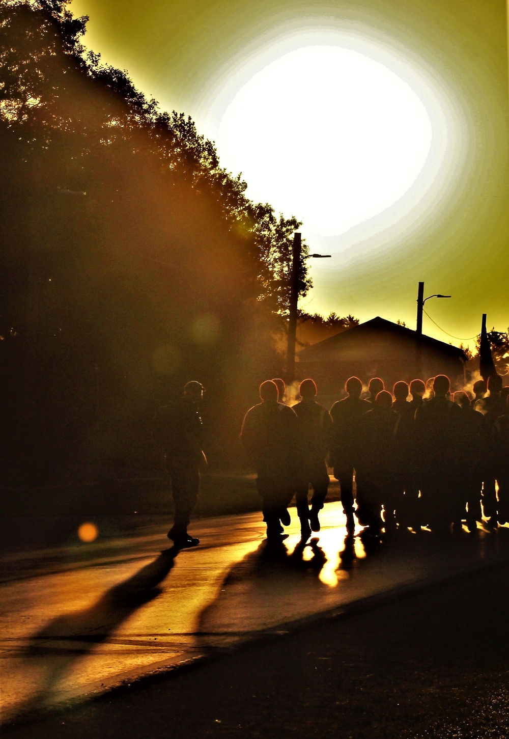 Wisconsin Challenge Academy cadets hold morning march at Fort McCoy