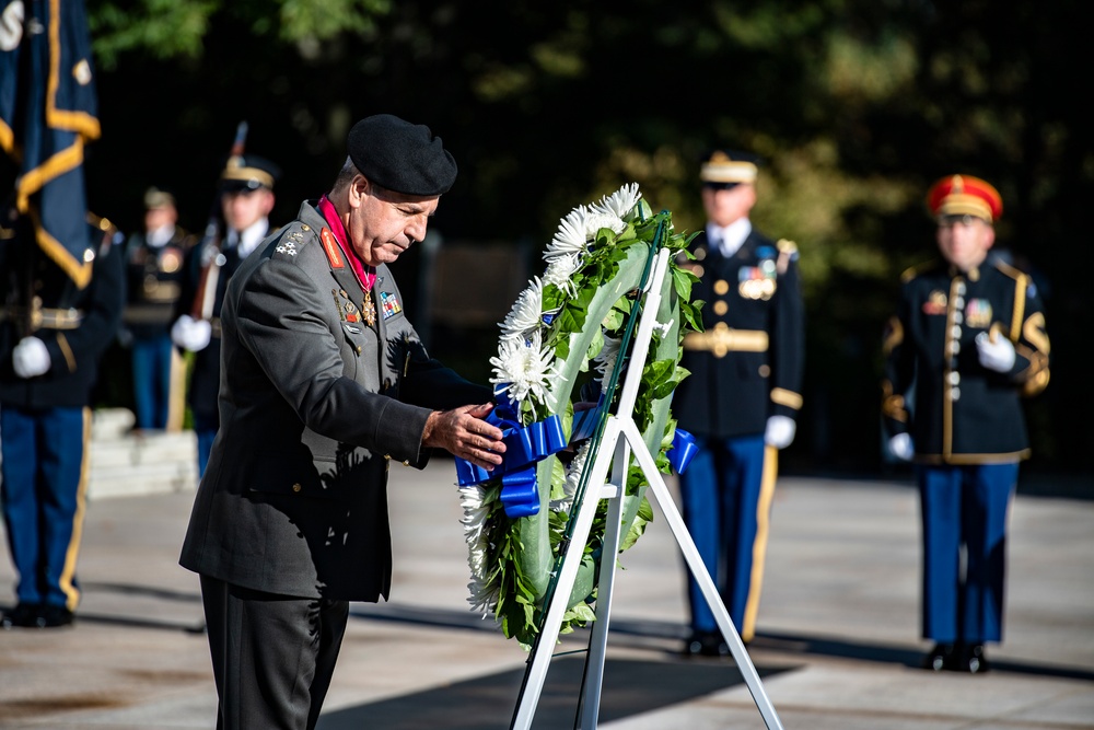 Lt. Gen. Charalampos Lalousis, Chief of the Hellenic Army General Staff Participates in an Army Full Honors Wreath-Laying Ceremony at the Tomb of the Unknown Soldier