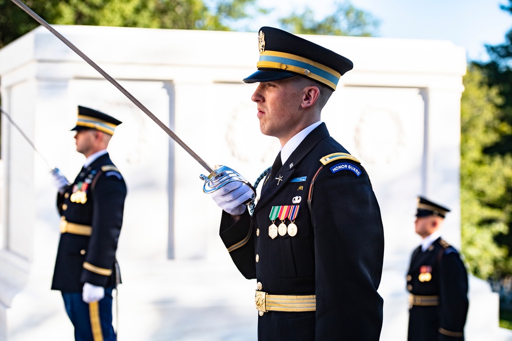 Lt. Gen. Charalampos Lalousis, Chief of the Hellenic Army General Staff Participates in an Army Full Honors Wreath-Laying Ceremony at the Tomb of the Unknown Soldier