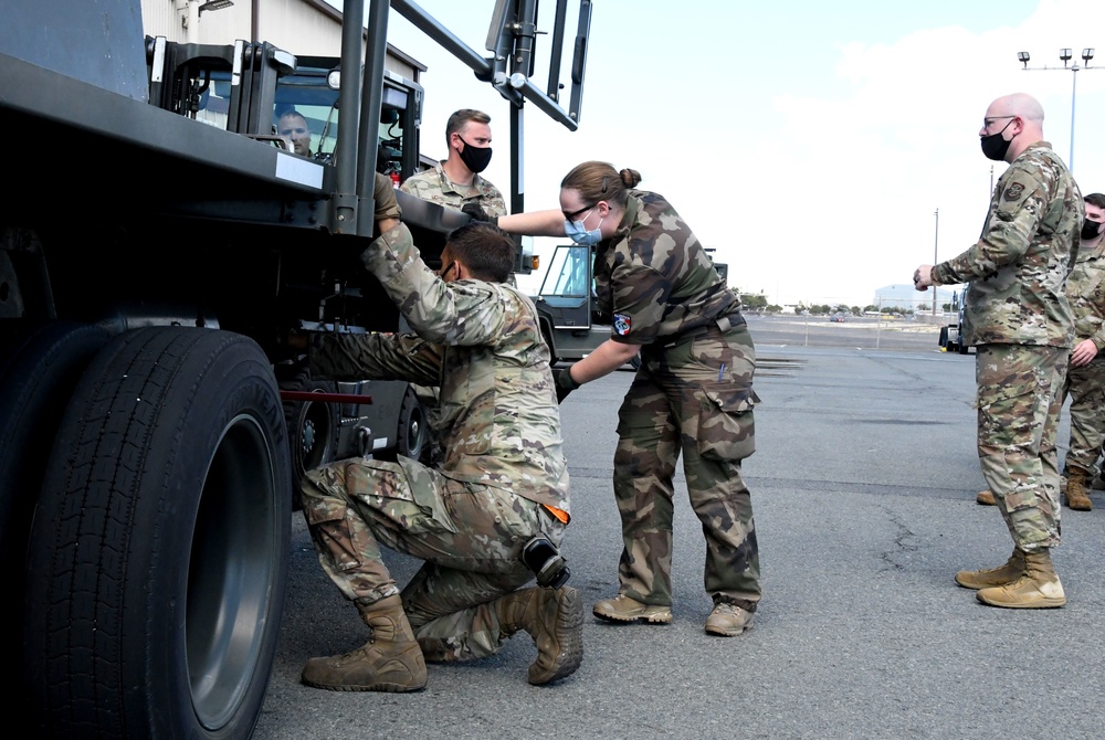 French Air And Space Force members visit 735 AMS