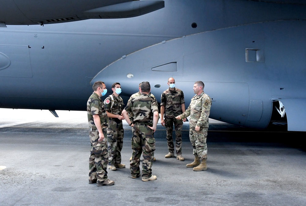 French Air And Space Force members visit 735 AMS