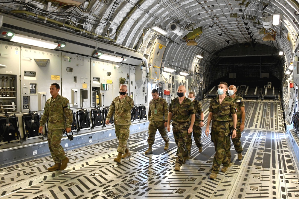 French Air And Space Force members visit 735 AMS