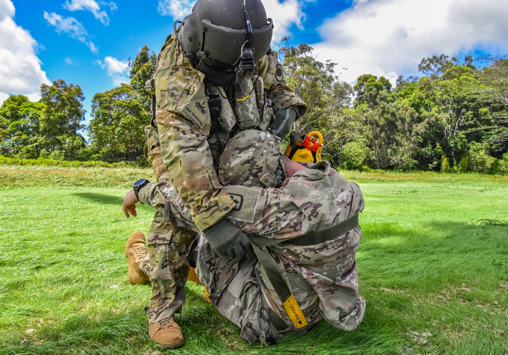 126th and 189th Aviation Regiments conduct hoist operations