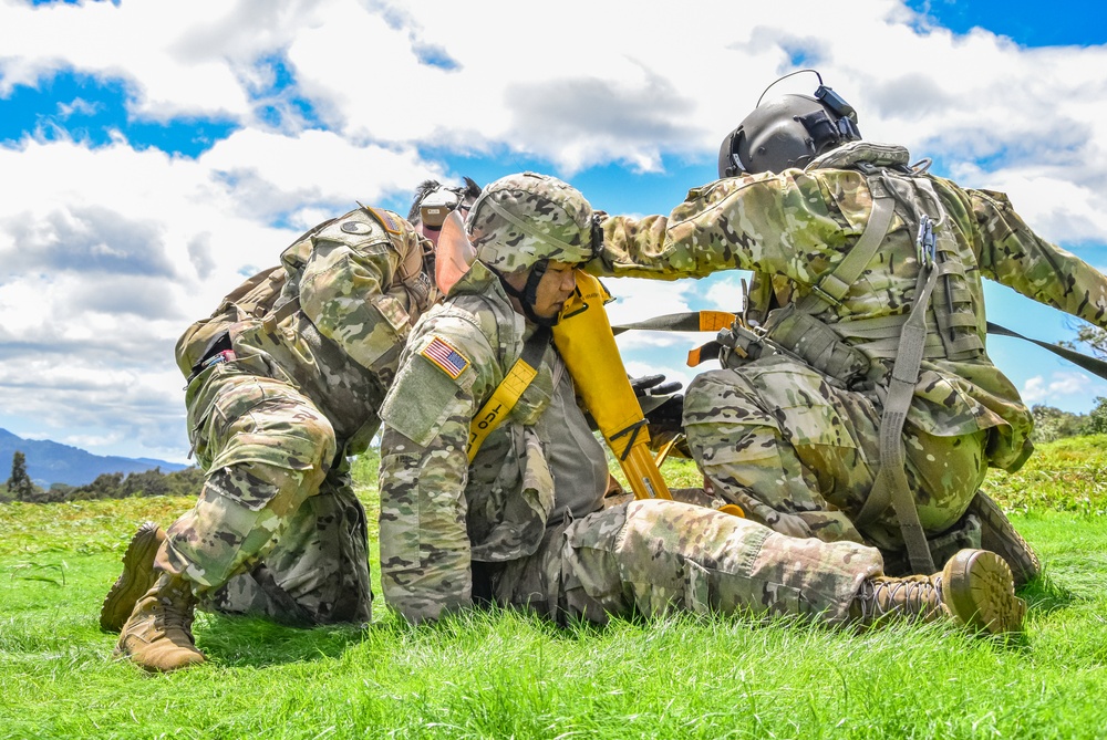 126th and 189th Aviation Regiments conduct hoist operations