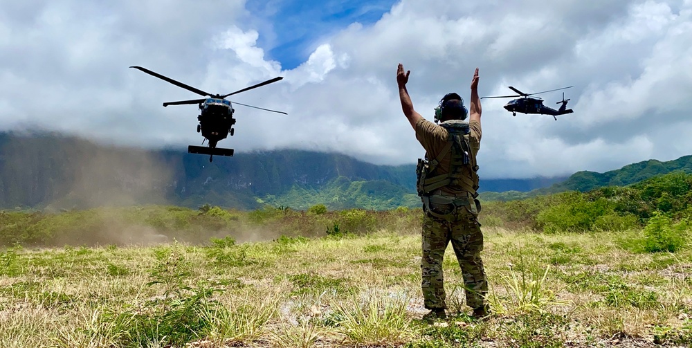 126th and 189th Aviation Regiments conduct hoist operations