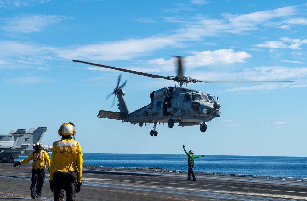 Truman is conducting readiness training in the Atlantic Ocean in preparation for future operations.