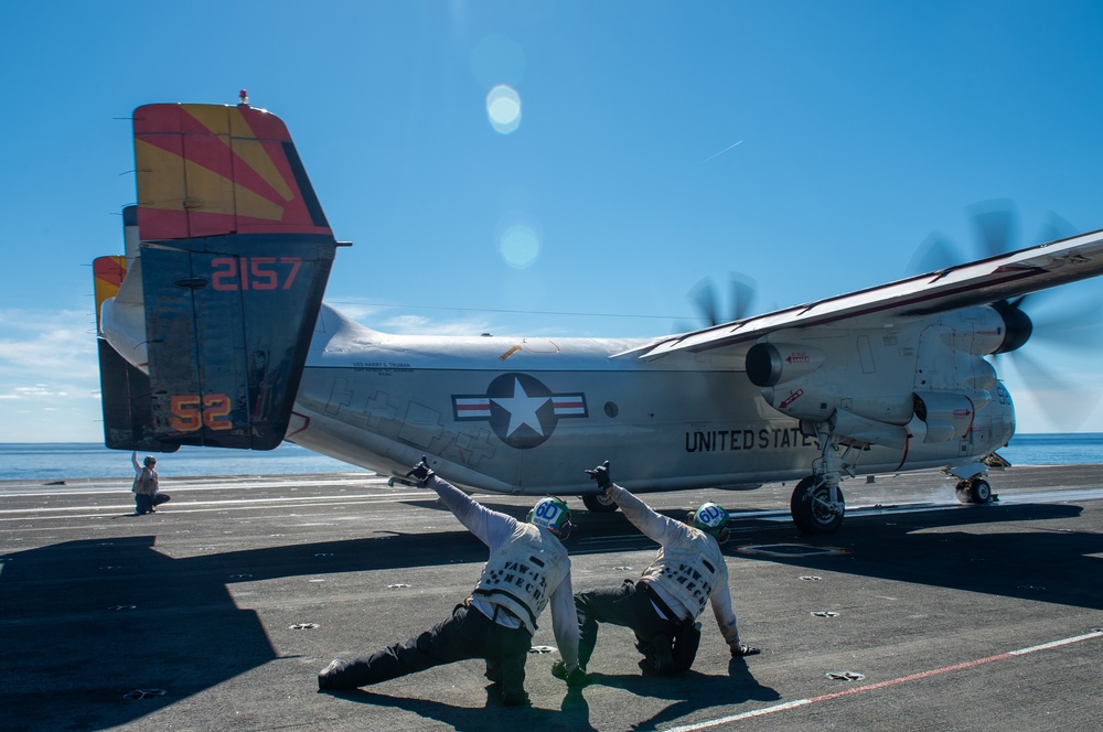 Truman is conducting readiness training in the Atlantic Ocean in preparation for future operations.