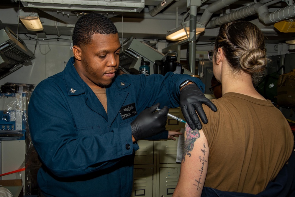Truman is operating in the Atlantic Ocean in support of naval operations to maintain maritime stability and security in order to ensure access, deter aggression and defend U.S., allied and partner interests.