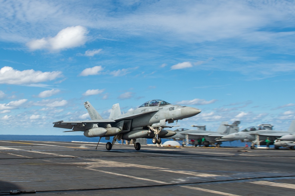 Truman is conducting readiness training in the Atlantic Ocean in preparation for future operations.