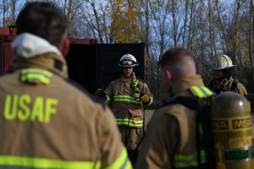 Grand Forks AFB Fire Department trains to continue mission readiness