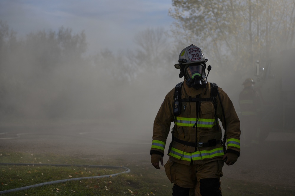 Grand Forks AFB Fire Department trains to continue mission readiness