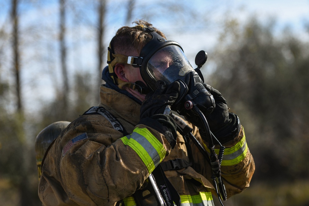 Grand Forks AFB Fire Department trains to continue mission readiness