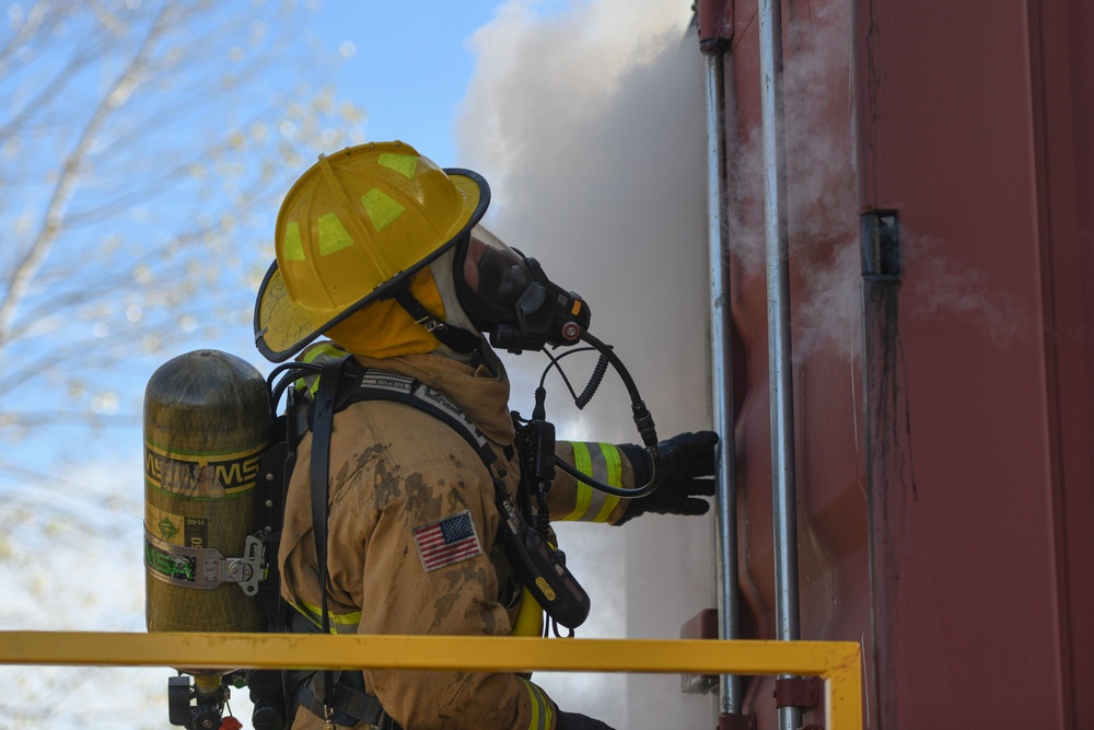 Grand Forks AFB Fire Department trains to continue mission readiness