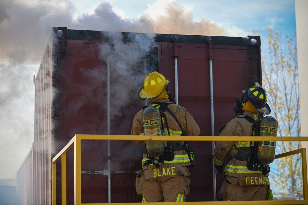 Grand Forks AFB Fire Department trains to continue mission readiness