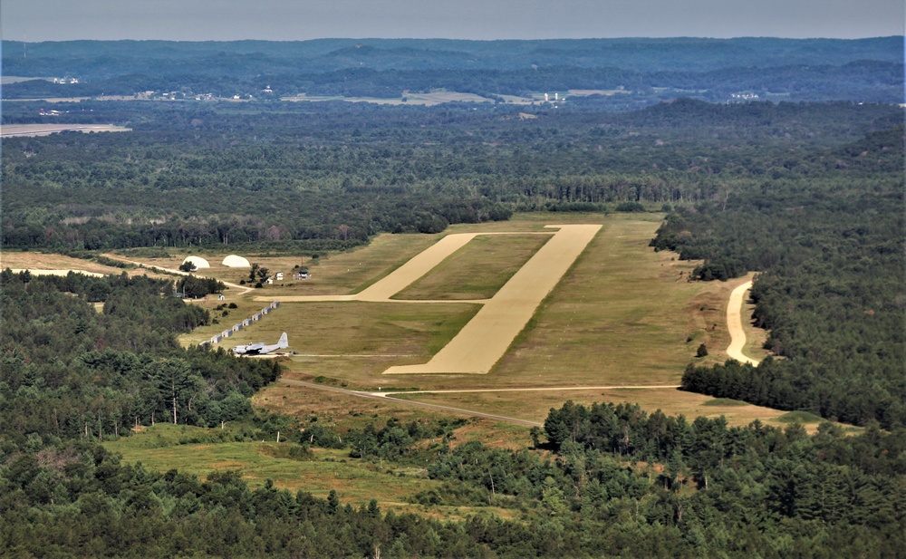 Aerial views of Fort McCoy's Young Air Assault Strip