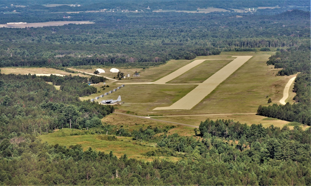 Aerial views of Fort McCoy's Young Air Assault Strip