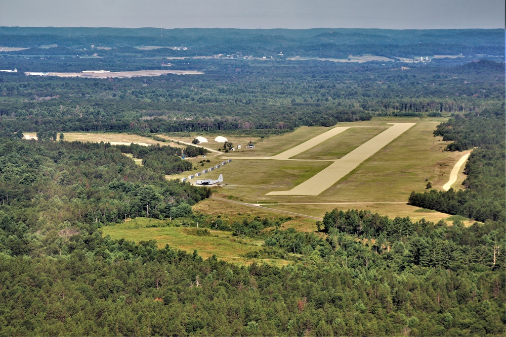 Aerial views of Fort McCoy's Young Air Assault Strip