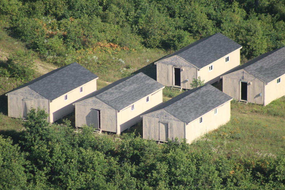 Aerial views of Fort McCoy training areas