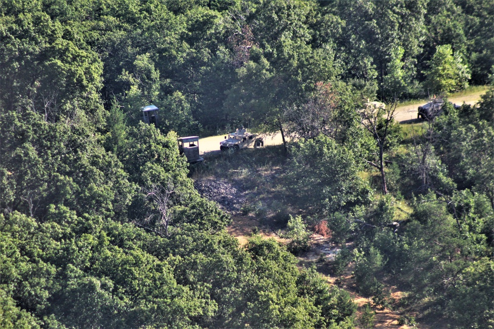 Aerial views of Fort McCoy training areas