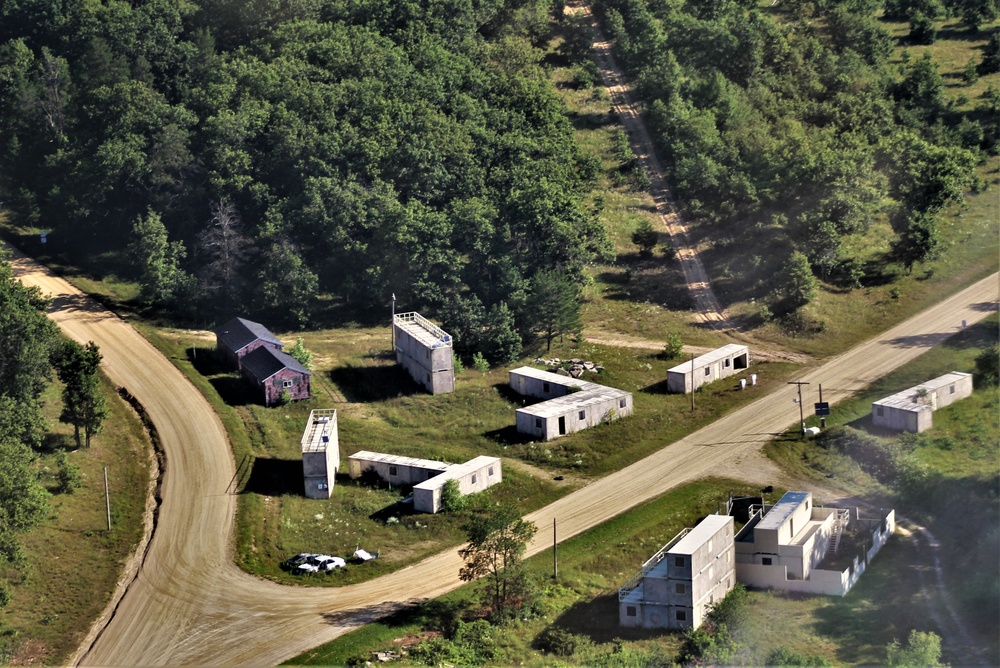 Aerial views of Fort McCoy training areas