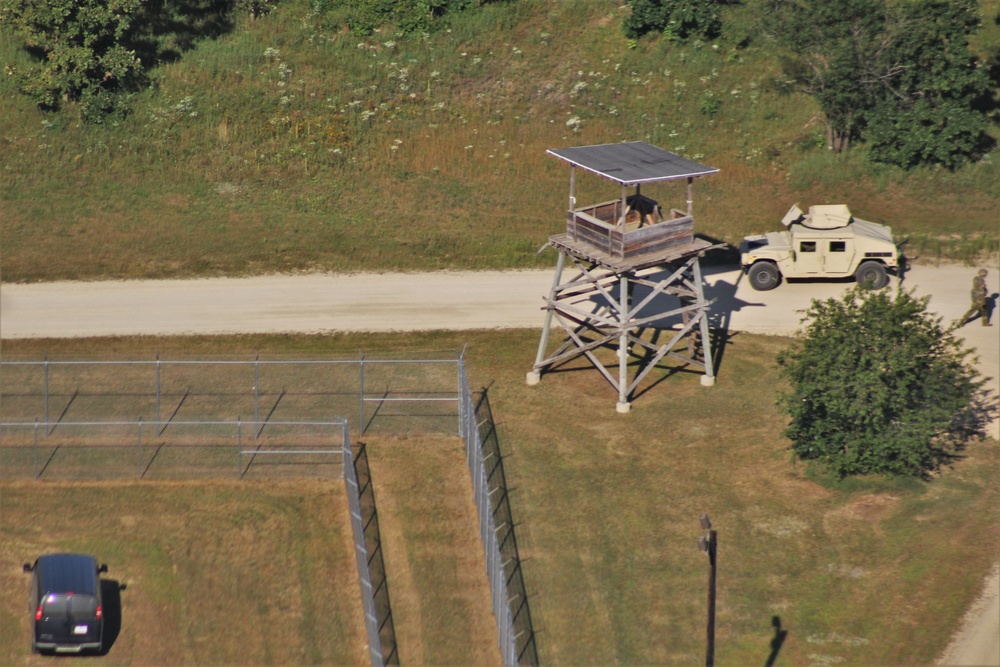 Aerial views of Fort McCoy training areas